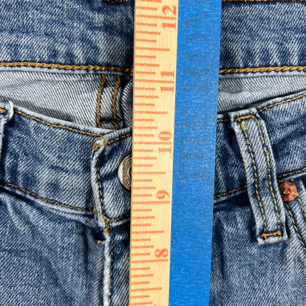 LEVI'S 514 Straight Jeans Mens 32x30 Blue Distressed Medium Wash Denim Rips - Picture 10 of 16